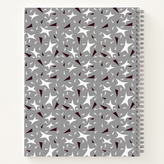 Subtle Geometry: Stars & Triangles – Grey ノートブック (裏面)