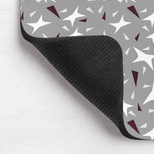 Subtle Geometry: Stars & Triangles – Grey マウスパッド (コーナー)