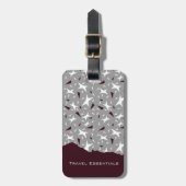 Subtle Geometry: Stars & Triangles – Grey ラゲッジタグ (正面縦)