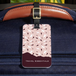 Subtle Geometry: Stars & Triangles – Pink ラゲッジタグ