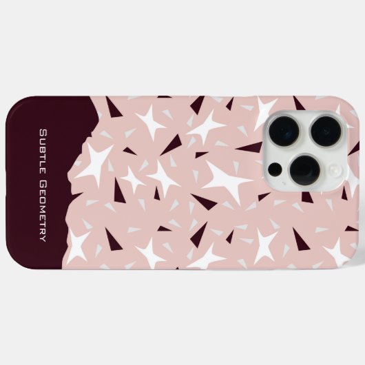 Subtle Geometry: Stars & Triangles – Pink Case-Mate iPhoneケース (裏面 (横))