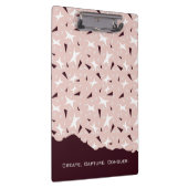 Subtle Geometry: Stars & Triangles – Pink Notebook クリップボード (右)