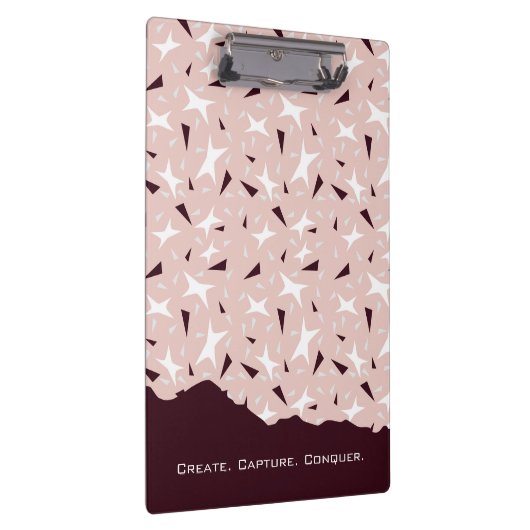 Subtle Geometry: Stars & Triangles – Pink Notebook クリップボード (右)