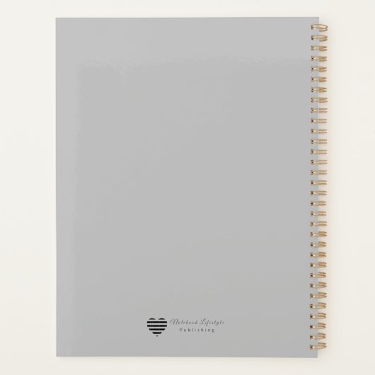Subtle Grid - Modern Cover Art プランナー手帳 (裏面)