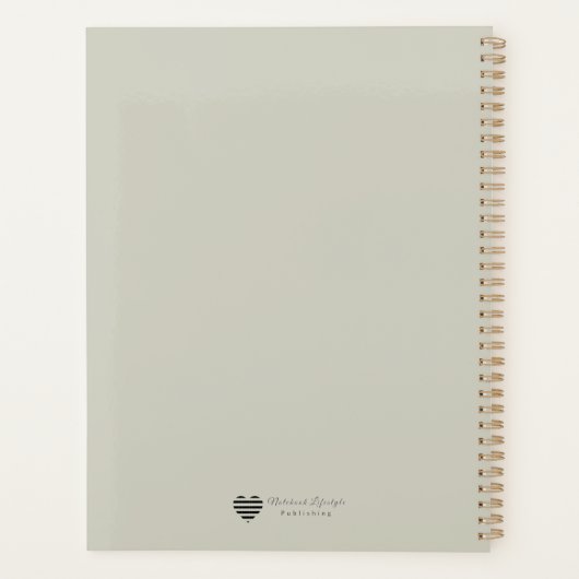 Subtle Grid - Modern Cover Art プランナー手帳 (裏面)