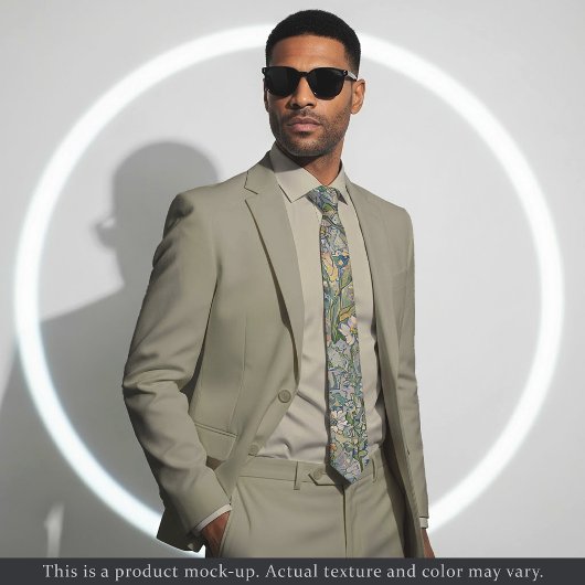 Subtle Impressionist Floral Necktie ネクタイ