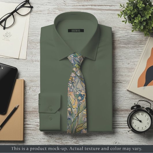 Subtle Impressionist Floral Necktie ネクタイ