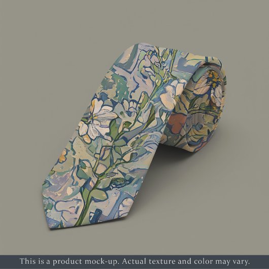 Subtle Impressionist Floral Necktie ネクタイ