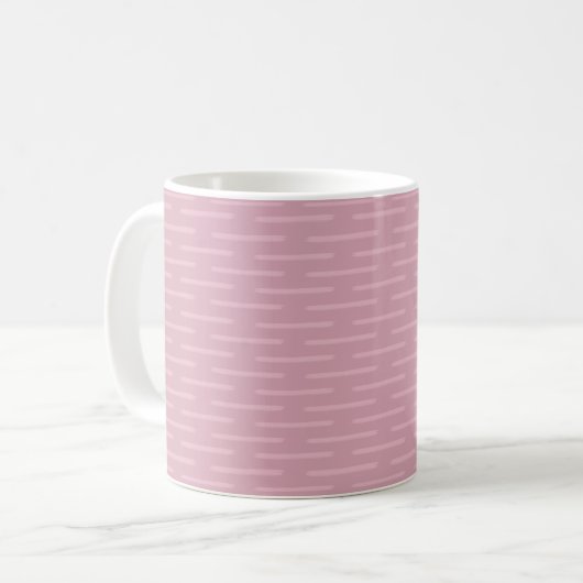 Subtle Lines on Pink コーヒーマグカップ (正面左)