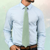 Subtle Paisley Sage Green White Spring Colors ネクタイ