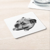 Subtle Pet Detail スクエアペーパーコースター (アングル)