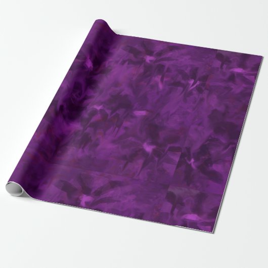 Subtle Purple Lavender Floral Abstract Decoupage ラッピングペーパー (アンロールド)