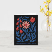 Subtle Resist Trump Foxglove Daisy Tulip Flower 4t カード (黄色い花)