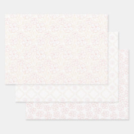 Subtle romantic outline floral design. wrapping pa ラッピングペーパーシート