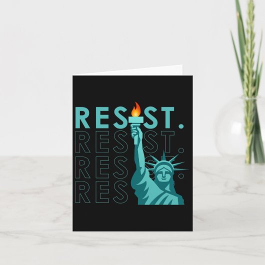 Subtle Vintage Resistance Anti Trump  カード (正面)