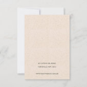 Subtle White Ceramic Texture Earring Display Logo 招待状 (裏面)