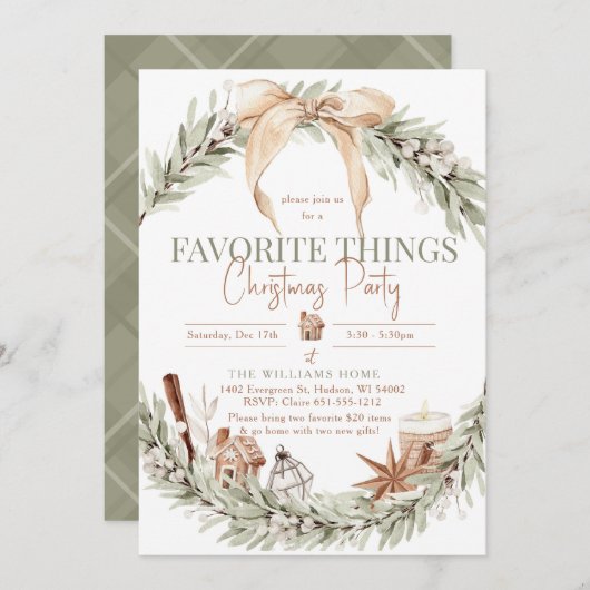 SubtleGreens 招待状 (正面/裏面)