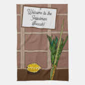 Succahキッチンタオルパーソナライズされたへようこそ キッチンタオル (縦)