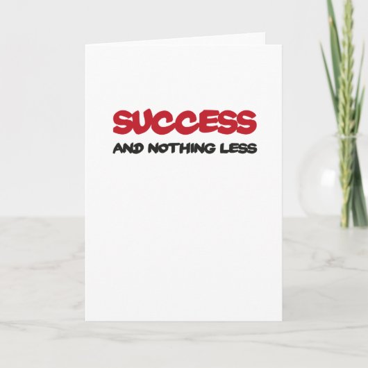 Success and nothing less カード (正面)