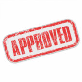 Success Certified – 正式に承認されたスタンプ シール (正面)