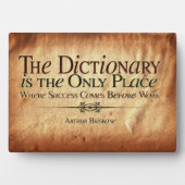 Success Comes Before Work Magnetic Postcard フォトプラーク (正面)