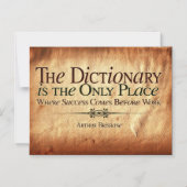 Success Comes Before Work Magnetic Postcard マグネット招待状 (正面)