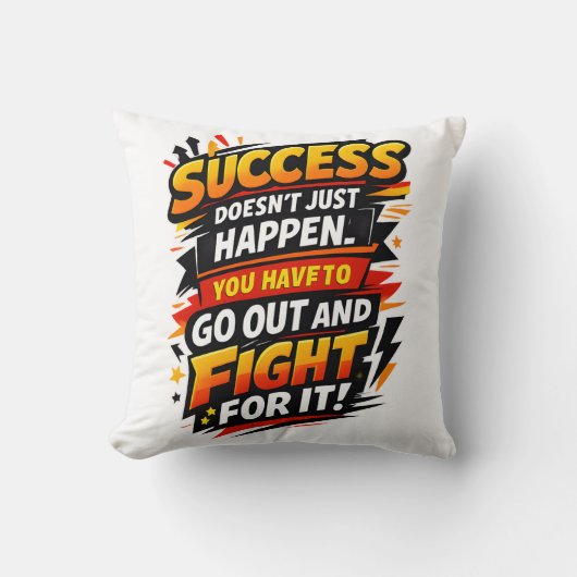 Success Fighter Quote クッション (正面)