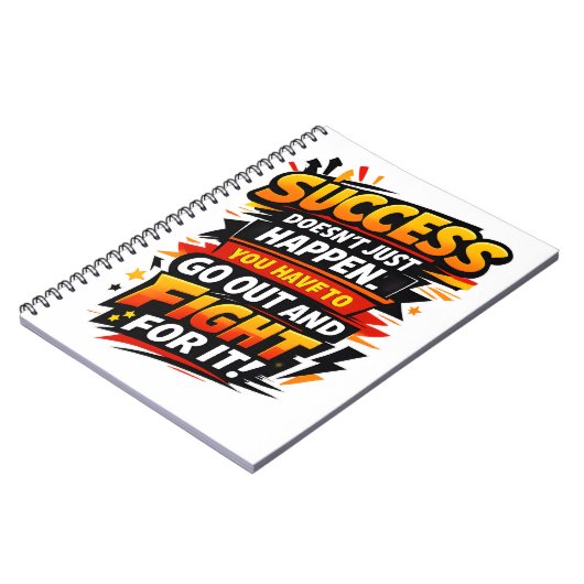 Success Fighter Quote ノートブック (左側)