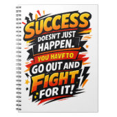Success Fighter Quote ノートブック (正面)