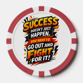 Success Fighter Quote ポーカーチップ