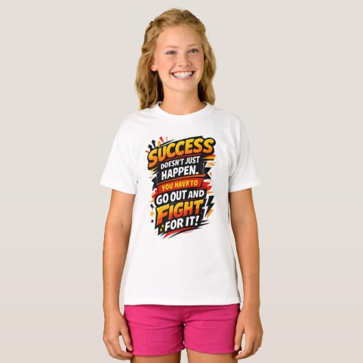 Success Fighter Quote Tシャツ (正面フル)