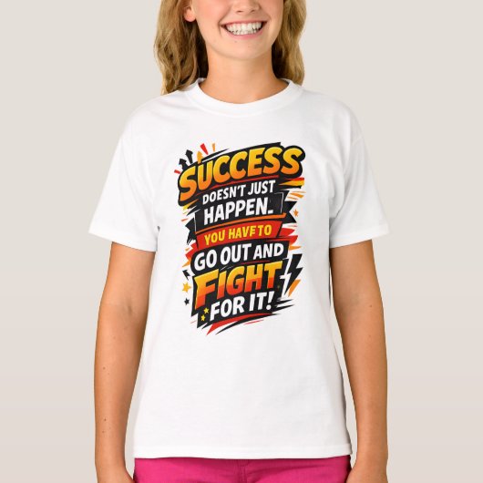 Success Fighter Quote Tシャツ (正面)