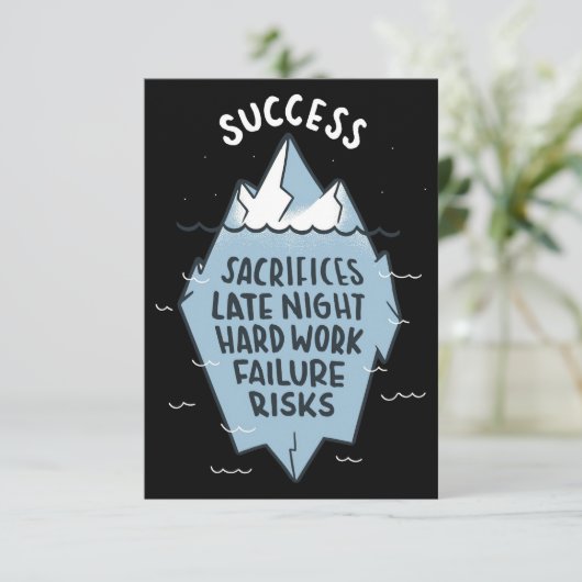 Success Hard Work Motivation サンキューカード (スタンド正面)