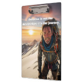 Success & Hard Work Mountain climber Motivational  クリップボード (左)
