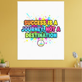 Success Is a Journey Motivational Quote Design キャンバスプリント (インサイチュ (リビング))