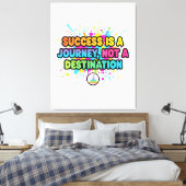 Success Is a Journey Motivational Quote Design キャンバスプリント (インサイチュ (寝室))
