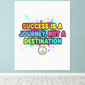 Success Is a Journey Motivational Quote Design キャンバスプリント (インサイチュ (ウッドフロア))