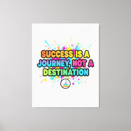 Success Is a Journey Motivational Quote Design キャンバスプリント