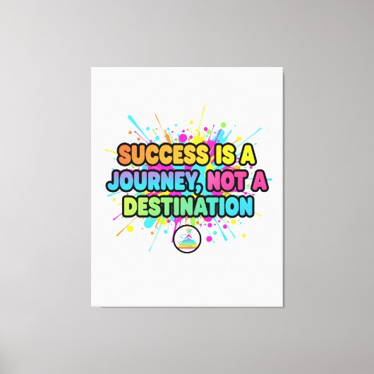 Success Is a Journey Motivational Quote Design キャンバスプリント (正面)