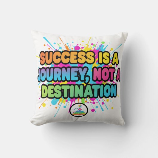 Success Is a Journey Motivational Quote Design クッション (正面)