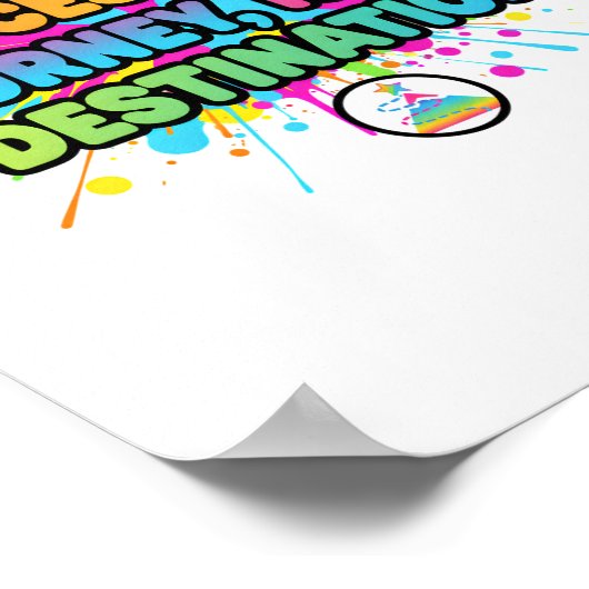 Success Is a Journey Motivational Quote Design ポスター (角)