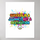 Success Is a Journey Motivational Quote Design ポスター (正面)
