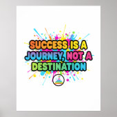 Success Is a Journey Motivational Quote Design ポスター (正面)