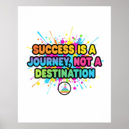 Success Is a Journey Motivational Quote Design ポスター