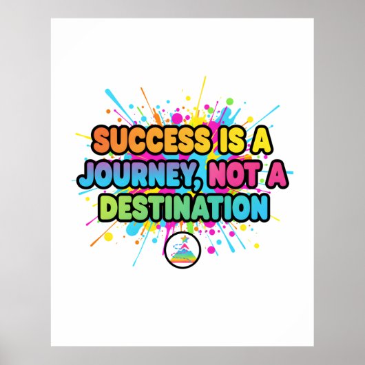Success Is a Journey Motivational Quote Design ポスター (正面)