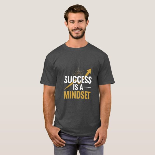 Success Is a Mindset – Motivational Quote T-Shirt  Tシャツ (正面フル)