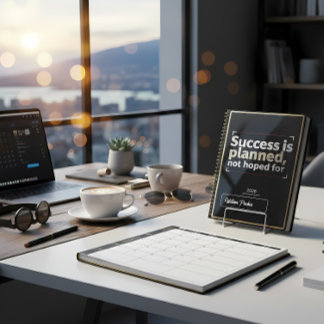 Success Is Planned, Not Hoped For” | Black & Gold  プランナー手帳