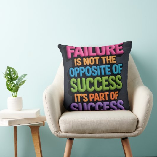 Success Mindset Motivational Quote Pillow クッション (椅子)