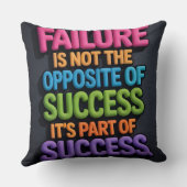 Success Mindset Motivational Quote Pillow クッション (裏面)