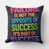 Success Mindset Motivational Quote Pillow クッション (正面)